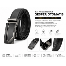 Ikat Pinggang Kulit Premium Pria Gesper Otomatis Ikat Pinggang Kulit Premium Pria Gesper Otomatis